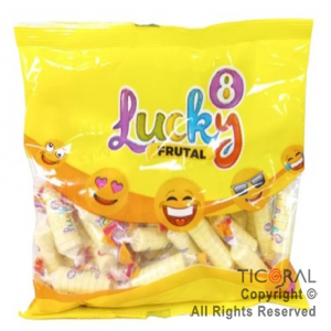 PASTILLAS LUCKY 8 SABOR FRUTAL x 200GR